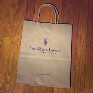 ✅ POLO RALPH LAUREN Factory Store Paper Bag Tote